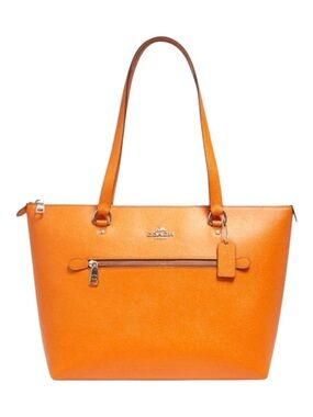 COACH Gallery Tote Bag in Bright Mandarin Orange
